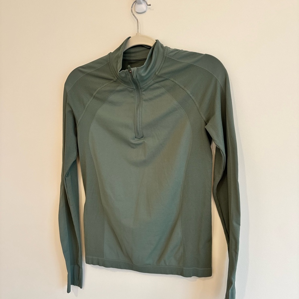 Sweaty Betty - Olive Green Half Zip, Medium, Athletic, Active Wear, Gently Worn